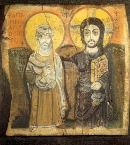 Christus und Abt Menas: eine Ikone der Freundschaft.