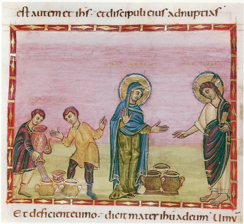 Hochzeit zu Kana aus dem Codex Egberti